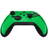 eXtremeRate Chrome Green Replacement Front Housing Shell for Xbox Series X / S Controller, Custom Cover Faceplate for Xbox Core Controller - Controller NOT Included - FX3D406