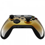 eXtremeRate Replacement Front Housing Shell for Xbox Series X Controller, Chrome Black Gold Silver Custom Cover Faceplate for Xbox Series S Controller - Controller NOT Included - FX3D410