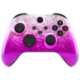 eXtremeRate Ice Flake Magenta Replacement Front Housing Shell for Xbox Series X / S Controller, Custom Cover Faceplate for Xbox Core Controller - Controller NOT Included - FX3D411