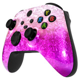 eXtremeRate Ice Flake Magenta Replacement Front Housing Shell for Xbox Series X / S Controller, Custom Cover Faceplate for Xbox Core Controller - Controller NOT Included - FX3D411