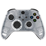 eXtremeRate Replacement Front Housing Shell for Xbox Series X Controller, Transparent Clear Custom Cover Faceplate for Xbox Series S Controller - Controller NOT Included - FX3M501