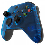 eXtremeRate Replacement Front Housing Shell for Xbox Series X Controller, Clear Blue Custom Cover Faceplate for Xbox Series S Controller - Controller NOT Included - FX3M504