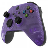 eXtremeRate Replacement Front Housing Shell for Xbox Series X Controller, Clear Atomic Purple Custom Cover Faceplate for Xbox Series S Controller - Controller NOT Included - FX3M505