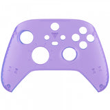 eXtremeRate Replacement Front Housing Shell for Xbox Series X Controller, Clear Atomic Purple Custom Cover Faceplate for Xbox Series S Controller - Controller NOT Included - FX3M505