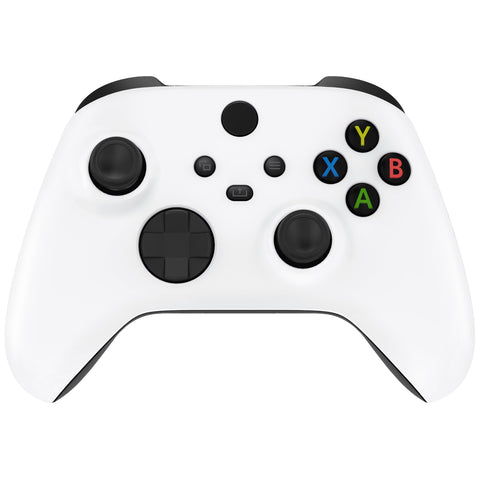 eXtremeRate Solid White Replacement Front Housing Shell for Xbox Series X Controller, Custom Cover Faceplate for Xbox Series S Controller - Controller NOT Included - FX3M507