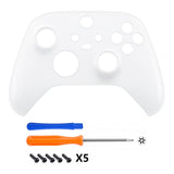 eXtremeRate Solid White Replacement Front Housing Shell for Xbox Series X Controller, Custom Cover Faceplate for Xbox Series S Controller - Controller NOT Included - FX3M507