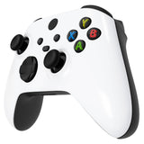 eXtremeRate Solid White Replacement Front Housing Shell for Xbox Series X Controller, Custom Cover Faceplate for Xbox Series S Controller - Controller NOT Included - FX3M507