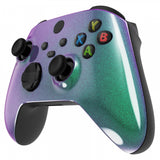 eXtremeRate Chameleon Green Purple Glossy Replacement Front Housing Shell for Xbox Series X Controller, Custom Cover Faceplate for Xbox Series S Controller - Controller NOT Included - FX3P302