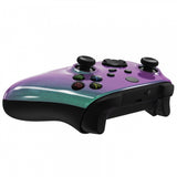 eXtremeRate Chameleon Green Purple Glossy Replacement Front Housing Shell for Xbox Series X Controller, Custom Cover Faceplate for Xbox Series S Controller - Controller NOT Included - FX3P302