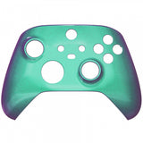 eXtremeRate Chameleon Green Purple Glossy Replacement Front Housing Shell for Xbox Series X Controller, Custom Cover Faceplate for Xbox Series S Controller - Controller NOT Included - FX3P302