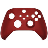 eXtremeRate Scarlet Red Replacement Part Faceplate, Soft Touch Grip Housing Shell Case for Xbox Series S & Xbox Series X Controller Accessories - Controller NOT Included - FX3P303