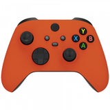 eXtremeRate Orange Replacement Part Faceplate, Soft Touch Grip Housing Shell Case for Xbox Series S & Xbox Series X Controller Accessories - Controller NOT Included - FX3P304