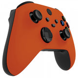 eXtremeRate Orange Replacement Part Faceplate, Soft Touch Grip Housing Shell Case for Xbox Series S & Xbox Series X Controller Accessories - Controller NOT Included - FX3P304