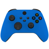 eXtremeRate Blue Replacement Part Faceplate, Soft Touch Grip Housing Shell Case for Xbox Series S & Xbox Series X Controller Accessories - Controller NOT Included - FX3P305