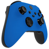 eXtremeRate Blue Replacement Part Faceplate, Soft Touch Grip Housing Shell Case for Xbox Series S & Xbox Series X Controller Accessories - Controller NOT Included - FX3P305