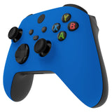 eXtremeRate Blue Replacement Part Faceplate, Soft Touch Grip Housing Shell Case for Xbox Series S & Xbox Series X Controller Accessories - Controller NOT Included - FX3P305