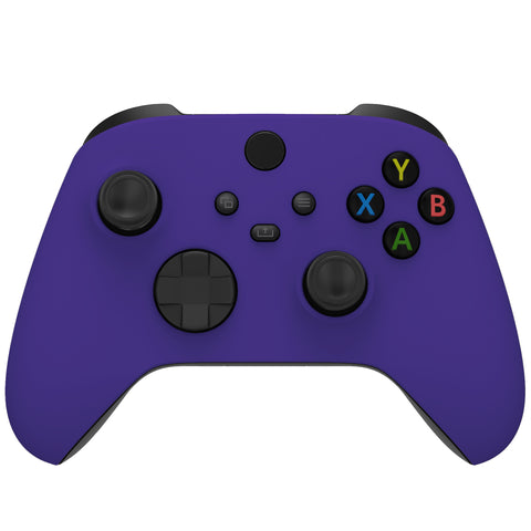 eXtremeRate Purple Replacement Part Faceplate, Soft Touch Grip Housing Shell Case for Xbox Series S & Xbox Series X Controller Accessories - Controller NOT Included - FX3P307