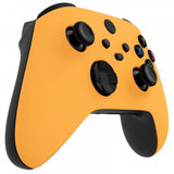 eXtremeRate Yellow Replacement Part Faceplate, Soft Touch Grip Housing Shell Case for Xbox Series S & Xbox Series X Controller Accessories - Controller NOT Included - FX3P311