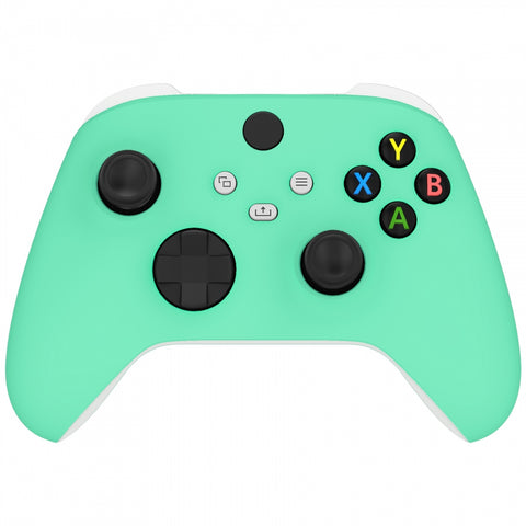 eXtremeRate Mint Green Replacement Part Faceplate, Housing Shell Case for Xbox Series S & Xbox Series X Controller Accessories - Controller NOT Included - FX3P314