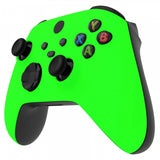 eXtremeRate Neon Green Replacement Part Faceplate, Soft Touch Grip Housing Shell Case for Xbox Series S & Xbox Series X Controller Accessories - Controller NOT Included - FX3P317