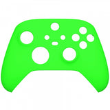 eXtremeRate Neon Green Replacement Part Faceplate, Soft Touch Grip Housing Shell Case for Xbox Series S & Xbox Series X Controller Accessories - Controller NOT Included - FX3P317