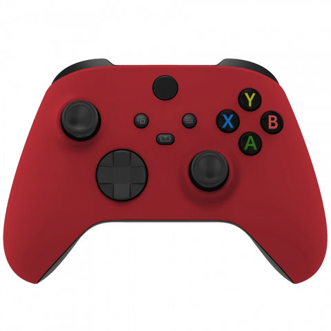 eXtremeRate Passion Red Replacement Part Faceplate, Soft Touch Grip Housing Shell Case for Xbox Series S & Xbox Series X Controller Accessories - Controller NOT Included - FX3P332