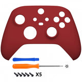 eXtremeRate Passion Red Replacement Part Faceplate, Soft Touch Grip Housing Shell Case for Xbox Series S & Xbox Series X Controller Accessories - Controller NOT Included - FX3P332