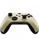 eXtremeRate Champagne Gold Replacement Part Faceplate, Soft Touch Grip Housing Shell Case for Xbox Series S & Xbox Series X Controller Accessories - Controller NOT Included - FX3P333