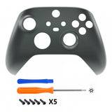 eXtremeRate Steel Gray Replacement Part Faceplate, Grip Housing Shell Case for Xbox Series S & Xbox Series X Controller Accessories - Controller NOT Included - FX3P349