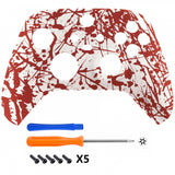 eXtremeRate Blood Replacement Part Faceplate, Soft Touch Grip Housing Shell Case for Xbox Series S & Xbox Series X Controller Accessories - Controller NOT Included - FX3S205