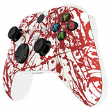 eXtremeRate Blood Replacement Part Faceplate, Soft Touch Grip Housing Shell Case for Xbox Series S & Xbox Series X Controller Accessories - Controller NOT Included - FX3S205