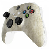 eXtremeRate Pine Wood Grain Replacement Part Faceplate, Soft Touch Grip Housing Shell Case for Xbox Series S & Xbox Series X Controller Accessories - Controller NOT Included - FX3S210