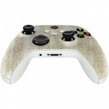 eXtremeRate Pine Wood Grain Replacement Part Faceplate, Soft Touch Grip Housing Shell Case for Xbox Series S & Xbox Series X Controller Accessories - Controller NOT Included - FX3S210