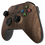 eXtremeRate Wood Grain Replacement Part Faceplate, Soft Touch Grip Housing Shell Case for Xbox Series S & Xbox Series X Controller Accessories - Controller NOT Included - FX3S215