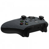 eXtremeRate Black Wood Grain Replacement Part Faceplate, Soft Touch Grip Housing Shell Case for Xbox Series S & Xbox Series X Controller Accessories - Controller NOT Included - FX3S216