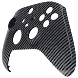 eXtremeRate Graphite Carbon Fiber Pattern Replacement Part Faceplate, Soft Touch Grip Housing Shell Case for Xbox Series S & Xbox Series X Controller Accessories - Controller NOT Included - FX3S217