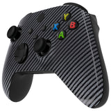 eXtremeRate Graphite Carbon Fiber Pattern Replacement Part Faceplate, Soft Touch Grip Housing Shell Case for Xbox Series S & Xbox Series X Controller Accessories - Controller NOT Included - FX3S217