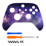 eXtremeRate Nebula Galaxy Replacement Part Faceplate, Soft Touch Grip Housing Shell Case for Xbox Series S & Xbox Series X Controller Accessories - Controller NOT Included - FX3T101