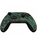 eXtremeRate Green Weeds Replacement Part Faceplate, Soft Touch Grip Housing Shell Case for Xbox Series S & Xbox Series X Controller Accessories - Controller NOT Included - FX3T111