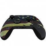 eXtremeRate US Flag The Stars & Stripes Replacement Part Faceplate, Soft Touch Grip Housing Shell Case for Xbox Series S & Xbox Series X Controller Accessories - Controller NOT Included - FX3T114