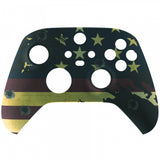 eXtremeRate US Flag The Stars & Stripes Replacement Part Faceplate, Soft Touch Grip Housing Shell Case for Xbox Series S & Xbox Series X Controller Accessories - Controller NOT Included - FX3T114