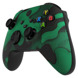 eXtremeRate Green Black Camouflage Replacement Part Faceplate, Soft Touch Grip Housing Shell Case for Xbox Series S & Xbox Series X Controller Accessories - Controller NOT Included - FX3T138