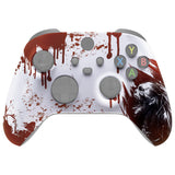 eXtremeRate Blood Zombie Replacement Part Faceplate, Soft Touch Grip Housing Shell Case for Xbox Series S & Xbox Series X Controller Accessories - Controller NOT Included - FX3T141