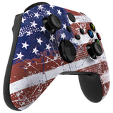 eXtremeRate Impression US Flag Replacement Part Faceplate, Soft Touch Grip Housing Shell Case for Xbox Series S & Xbox Series X Controller Accessories - Controller NOT Included - FX3T143