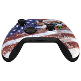 eXtremeRate Impression US Flag Replacement Part Faceplate, Soft Touch Grip Housing Shell Case for Xbox Series S & Xbox Series X Controller Accessories - Controller NOT Included - FX3T143