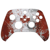 eXtremeRate Impression Canada Flag Replacement Part Faceplate, Soft Touch Grip Housing Shell Case for Xbox Series S & Xbox Series X Controller Accessories - Controller NOT Included - FX3T153