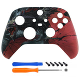 eXtremeRate Roaring Dragon Replacement Part Faceplate, Soft Touch Grip Housing Shell Case for Xbox Series S & Xbox Series X Controller Accessories - Controller NOT Included - FX3T165