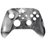 eXtremeRate Silver Wave Replacement Part Faceplate, Soft Touch Grip Housing Shell Case for Xbox Series S & Xbox Series X Controller Accessories - Controller NOT Included - FX3T169