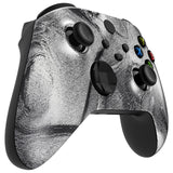 eXtremeRate Silver Wave Replacement Part Faceplate, Soft Touch Grip Housing Shell Case for Xbox Series S & Xbox Series X Controller Accessories - Controller NOT Included - FX3T169