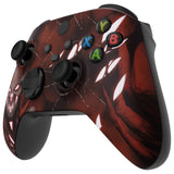 eXtremeRate Glow in Dark - Scarlet Demon Front Housing Shell for Xbox Series X & S Controller Model 1914, Custom DIY Replacement Cover Faceplate for Xbox Core Controller - Controller NOT Included - FX3T178